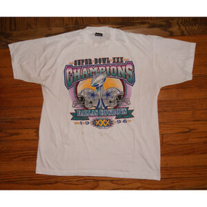 Vintage 90s 1996 Super Bowl Champions XXX Dallas Cowboys T Shirt XL USA Made